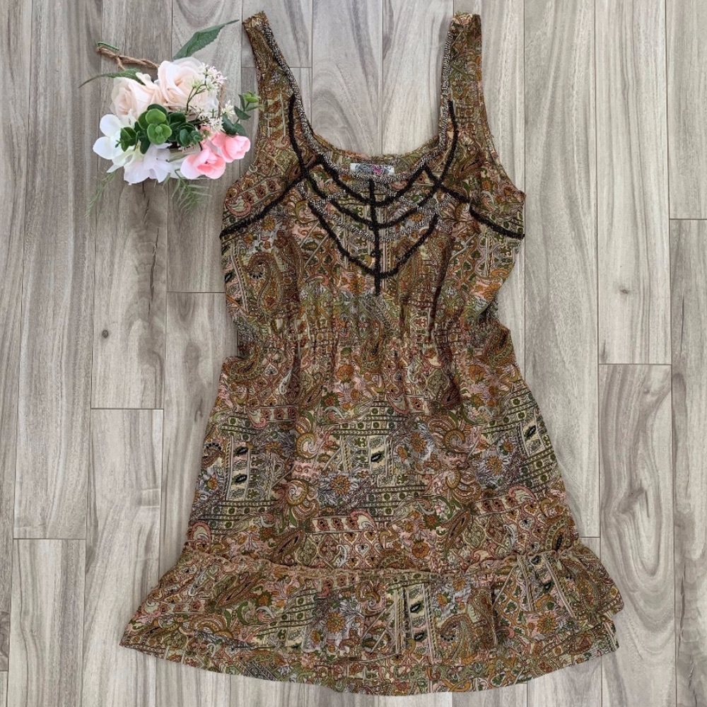 Ecote Urban Outfitters Boho Paisley Dress